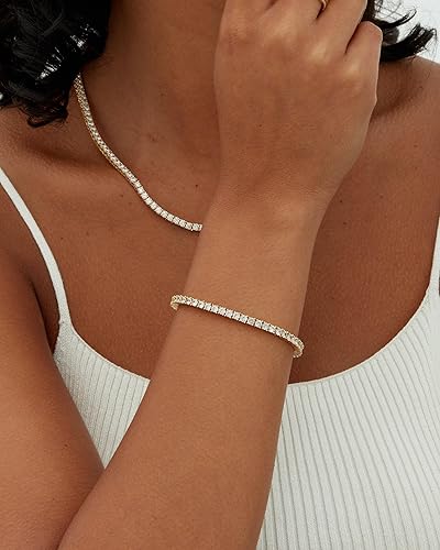 Moissanite Tennis – Pulsera en oro