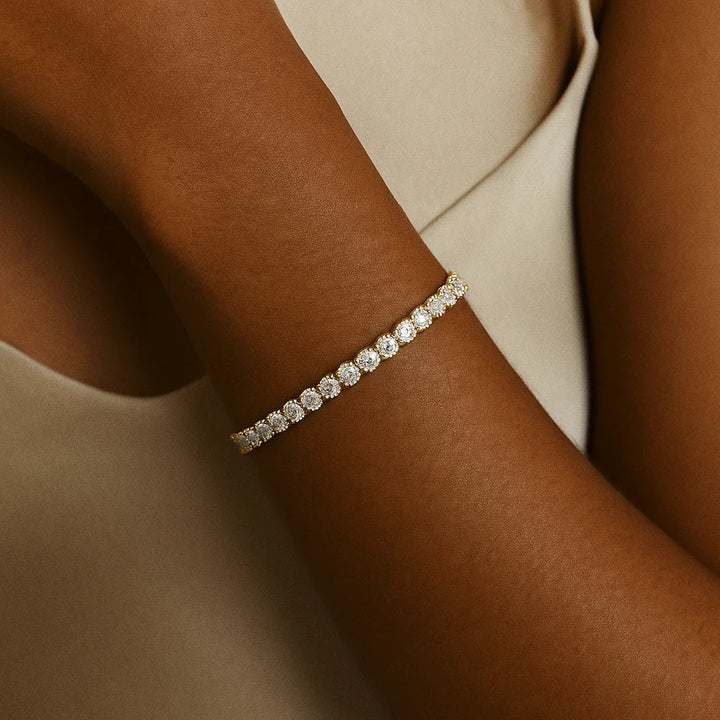 Moissanite Tennis – Pulsera en oro