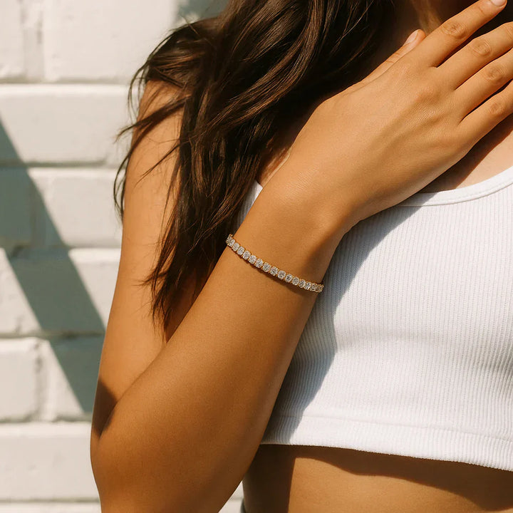 Moissanite Tennis – Pulsera en oro