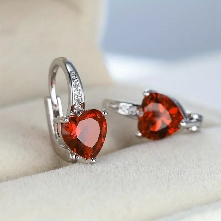 Lunara – Aretes delicados | Oro - Ruby