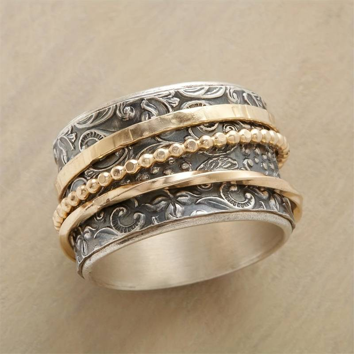 Esencia – anillo estilo vintage acabado plateado